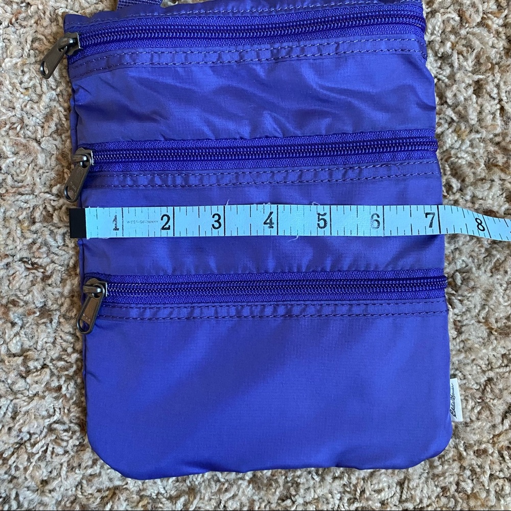 Purple Eddie Bauer Connect 3-Zip Travel Bag Crossbody Errand Purse Bag - Picture 13 of 13